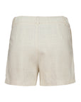 Leinen Shorts in Creme