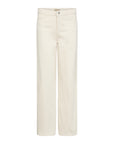 Moderne Jeans mit weitem Bein in Creme