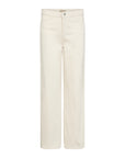 Moderne Jeans mit weitem Bein in Creme