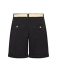 Shorts mit geflochtenem Gürtel in Schwarz