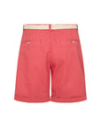Shorts mit geflochtenem Gürtel in rot
