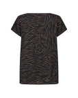 Blusenshirt mit dunklem Zebraprint