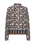 Bluse mit geometrischem Blumenprint