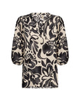 Bluse mit abstraktem Blumenprint