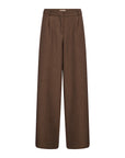 Weite Anzughose in braun-meliert