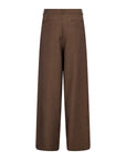 Weite Anzughose in braun-meliert