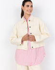 Jeansjacke in creme