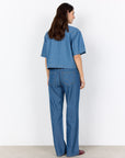 Bluse mit Nadelstreifenmuster in Blau