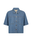 Bluse mit Nadelstreifenmuster in Blau