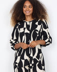 Langarm Bluse mit abstraktem Print