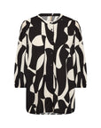 Langarm Bluse mit abstraktem Print