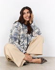 Jacke mit botanischem Druck