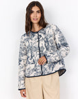 Jacke mit botanischem Druck