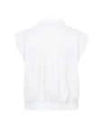 Ärmellose Bluse in Weiß