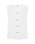 Top mit Knöpfen am Rücken in Weiß