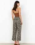Hose 7/8 mit Blumenprint in Schwarz