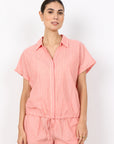 Bluse gestreift mit schickem Bindedetail
