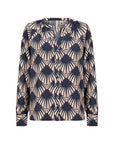 Edle Bluse mit Muschelprint