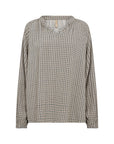 Edle Bluse mit Hahnentrittmuster