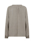 Edle Bluse mit Hahnentrittmuster