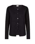 Plus Size Strickjacke mit Knopfleiste in Schwarz