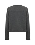 Strickjacke mit Knöpfen in Anthrazit
