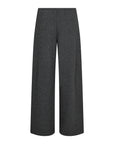 feine Hose mit weitem Beinschnitt in Anthrazit