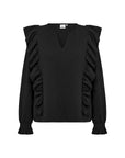 Plus Size Glitzershirt mit Rüschen