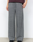 Hose mit Karomuster und weitem Bein