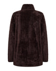 Plus Size Kuscheljacke in Dunkelbraun