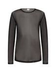 Plus Size Mesh Shirt in Schwarz