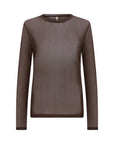 Mesh Shirt in Schokobraun