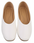Ballerinas mit weicher Sohle in Weiß