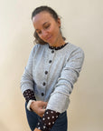 elegante Strickjacke in Grau