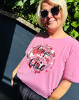 Plus Size Shirt mit Print in Rosa