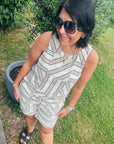 Top mit geometrischem Print