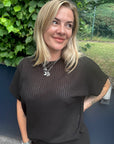 Transparentes Shirt in Schwarz