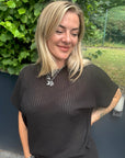 Transparentes Shirt in Schwarz
