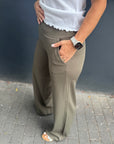 Lange Culotte in Khaki