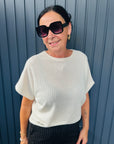 Transparentes Shirt in Creme