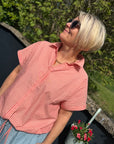 Bluse gestreift mit schickem Bindedetail
