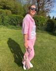 Bluse gestreift mit schickem Bindedetail