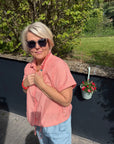 Bluse gestreift mit schickem Bindedetail