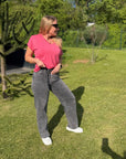 Graue Baggy Jeans Y3360