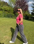 Graue Baggy Jeans Y3360