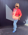 Cropped Flare Jeans – Light Wash T6010