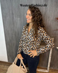 Langarmshirt Braun mit Muster
