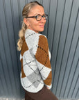 Strickpullover mit Argyle-Muster