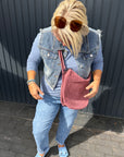 Stretch Mom Jeans mit Herzchen