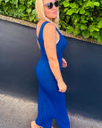 Sommer Kleid mit V-Ausschnitt Gr. XS-XL